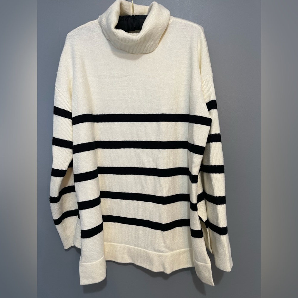 Cosy soft striped loose fit sweater